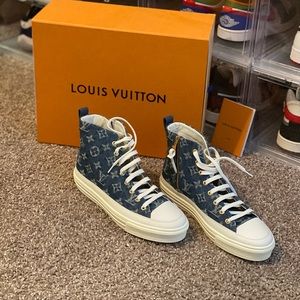 Louis Vuitton LV Stellar Sneakers size 39 (US 9) Blue Jean/white.
